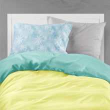Load image into Gallery viewer, Watercolor Snowflake on Light Blue Fabric Standard Pillowcase – Artistic Decorative Front, White Back BB7552PILLOWCASE