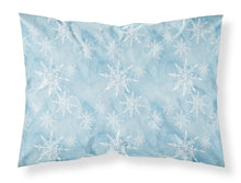 Load image into Gallery viewer, Watercolor Snowflake on Light Blue Fabric Standard Pillowcase – Artistic Decorative Front, White Back BB7552PILLOWCASE
