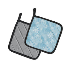 Load image into Gallery viewer, Watercolor Snowflake on Light Blue Pot Holders - Set of 2 - Heat-Resistant Kitchen Essentials BB7552PTHD