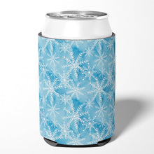 Load image into Gallery viewer, Watercolor Snowflake on Blue Can or Bottle Hugger BB7553CC