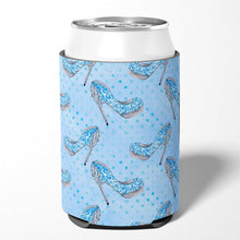 Load image into Gallery viewer, Watercolor Cinderella Shoe in Blue Can or Bottle Hugger BB7554CC