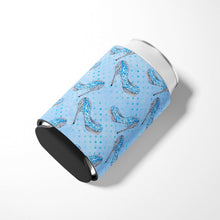 Load image into Gallery viewer, Watercolor Cinderella Shoe in Blue Can or Bottle Hugger BB7554CC