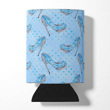 Load image into Gallery viewer, Watercolor Cinderella Shoe in Blue Can or Bottle Hugger BB7554CC