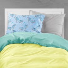 Load image into Gallery viewer, Watercolor Cinderella Shoe in Blue Fabric Standard Pillowcase – Artistic Decorative Front, White Back BB7554PILLOWCASE