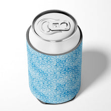 Load image into Gallery viewer, Watercolor Geometric Cirlce on Blue Can or Bottle Hugger BB7555CC
