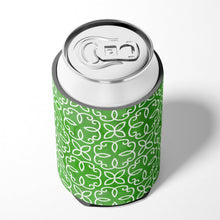 Load image into Gallery viewer, Watercolor Geometric Cirlce on Green Can or Bottle Hugger BB7556CC