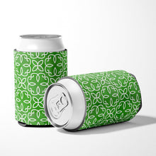 Load image into Gallery viewer, Watercolor Geometric Cirlce on Green Can or Bottle Hugger BB7556CC
