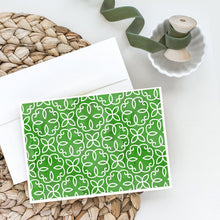 Load image into Gallery viewer, Watercolor Geometric Cirlce on Green Greeting Cards -  Blank Note Cards – 8-Pack of Artist-Designed Cards with Envelopes