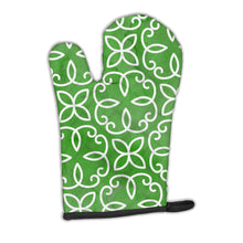 Load image into Gallery viewer, Watercolor Geometric Cirlce on Green Oven Mitt BB7556OVMT