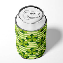 Load image into Gallery viewer, Watercolor Shamrock Stripes Can or Bottle Hugger BB7557CC