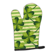 Load image into Gallery viewer, Watercolor Shamrock Stripes Oven Mitt BB7557OVMT