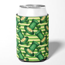 Load image into Gallery viewer, Watercolor St Patrick's Day Leprechan Hat Can or Bottle Hugger BB7558CC