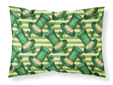 Load image into Gallery viewer, Watercolor St Patrick's Day Leprechan Hat Fabric Standard Pillowcase – Artistic Decorative Front, White Back BB7558PILLOWCASE