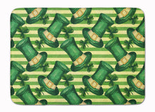 Load image into Gallery viewer, Watercolor St Patrick's Day Leprechan Hat Machine Washable Memory Foam Mat BB7558RUG
