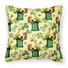 Load image into Gallery viewer, Watercolor St Patrick's Day Party Fabric Decorative Pillow BB7559PW1818