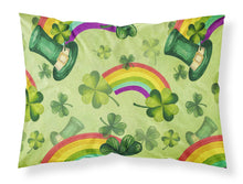 Load image into Gallery viewer, Watercolor St Patrick's Day Lucky Leprechan Fabric Standard Pillowcase – Artistic Decorative Front, White Back BB7560PILLOWCASE