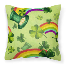 Load image into Gallery viewer, Watercolor St Patrick's Day Lucky Leprechan Fabric Decorative Pillow BB7560PW1818