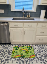 Load image into Gallery viewer, Watercolor St Patrick's Day Lucky Leprechan Machine Washable Memory Foam Mat BB7560RUG