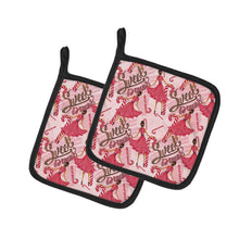 Load image into Gallery viewer, Watercolor Sweets Galore Pot Holders - Set of 2 - Heat-Resistant Kitchen Essentials BB7563PTHD