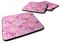 Load image into Gallery viewer, Watercolor Hot Pink Hearts Foam Coaster  BB7564FC