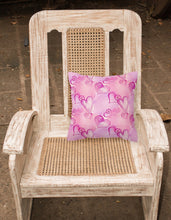 Load image into Gallery viewer, Watercolor Hot Pink Hearts Fabric Decorative Pillow BB7564PW1818
