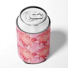 Load image into Gallery viewer, Watercolor Red Hearts Can or Bottle Hugger BB7565CC