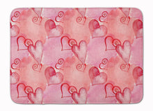 Load image into Gallery viewer, Watercolor Red Hearts Machine Washable Memory Foam Mat BB7565RUG