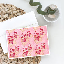 Load image into Gallery viewer, Watercolor Pink Love Letter Greeting Cards -  Blank Note Cards – 8-Pack of Artist-Designed Cards with Envelopes