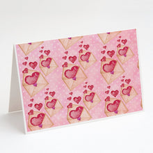 Load image into Gallery viewer, Watercolor Pink Love Letter Greeting Cards -  Blank Note Cards – 8-Pack of Artist-Designed Cards with Envelopes