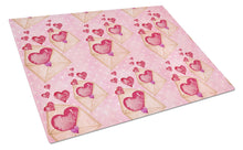Load image into Gallery viewer, Watercolor Pink Love Letter Glass Cutting Boards – Durable, Decorative Kitchen Art Large BB7568LCB