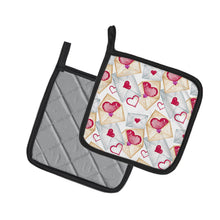 Load image into Gallery viewer, Watercolor Love Letters Pot Holders - Set of 2 - Heat-Resistant Kitchen Essentials BB7569PTHD