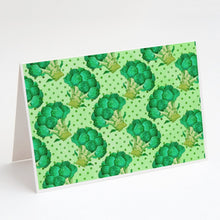 Load image into Gallery viewer, Watercolor Broccoli Greeting Cards -  Blank Note Cards – 8-Pack of Artist-Designed Cards with Envelopes