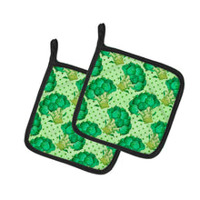 Load image into Gallery viewer, Watercolor Broccoli Pot Holders - Set of 2 - Heat-Resistant Kitchen Essentials BB7570PTHD