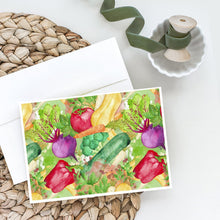 Load image into Gallery viewer, Watercolor Vegetables Farm to Table Greeting Cards -  Blank Note Cards – 8-Pack of Artist-Designed Cards with Envelopes