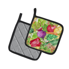 Load image into Gallery viewer, Watercolor Vegetables Farm to Table Pot Holders - Set of 2 - Heat-Resistant Kitchen Essentials BB7572PTHD