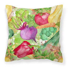 Load image into Gallery viewer, Watercolor Vegetables Farm to Table Fabric Decorative Pillow BB7572PW1818