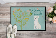 Load image into Gallery viewer, Welcome Friends White Boxer Doormat - 24x36 Decorative Floor Mat – Indoor/Outdoor Rug with Artistic Flair BB7580JMAT