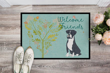 Load image into Gallery viewer, Welcome Friends Black Boxer Doormat - 18x27 Decorative Floor Mat – Indoor/Outdoor Rug with Artistic Flair BB7581MAT