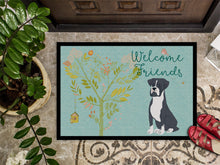 Load image into Gallery viewer, Welcome Friends Black Boxer Doormat - 18x27 Decorative Floor Mat – Indoor/Outdoor Rug with Artistic Flair BB7581MAT