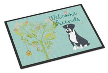 Load image into Gallery viewer, Welcome Friends Black Boxer Doormat - 18x27 Decorative Floor Mat – Indoor/Outdoor Rug with Artistic Flair BB7581MAT