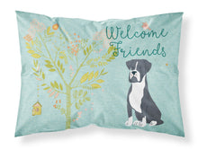 Load image into Gallery viewer, Welcome Friends Black Boxer Fabric Standard Pillowcase – Artistic Decorative Front, White Back BB7581PILLOWCASE
