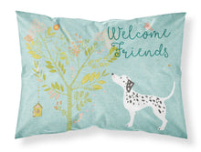 Load image into Gallery viewer, Welcome Friends Dalmatian Fabric Standard Pillowcase – Artistic Decorative Front, White Back BB7585PILLOWCASE