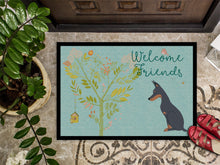 Load image into Gallery viewer, Welcome Friends Doberman Pinscher Doormat - 18x27 Decorative Floor Mat – Indoor/Outdoor Rug with Artistic Flair BB7586MAT