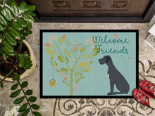 Load image into Gallery viewer, Welcome Friends Black Great Dane Doormat - 24x36 Decorative Floor Mat – Indoor/Outdoor Rug with Artistic Flair BB7587JMAT