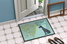 Load image into Gallery viewer, Welcome Friends Black Great Dane Doormat - 24x36 Decorative Floor Mat – Indoor/Outdoor Rug with Artistic Flair BB7587JMAT