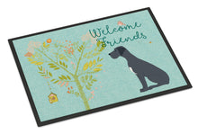 Load image into Gallery viewer, Welcome Friends Black Great Dane Doormat - 24x36 Decorative Floor Mat – Indoor/Outdoor Rug with Artistic Flair BB7587JMAT
