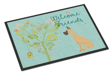 Load image into Gallery viewer, Welcome Friends Fawn Great Dane Cropped Ears Doormat - 24x36 Decorative Floor Mat – Indoor/Outdoor Rug with Artistic Flair BB7589JMAT
