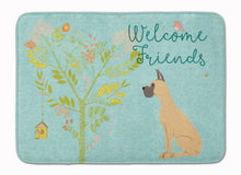 Load image into Gallery viewer, Welcome Friends Fawn Great Dane Cropped Ears Machine Washable Memory Foam Mat BB7589RUG