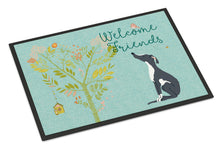 Load image into Gallery viewer, Welcome Friends Black White Greyhound Doormat - 24x36 Decorative Floor Mat – Indoor/Outdoor Rug with Artistic Flair BB7592JMAT