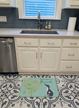 Load image into Gallery viewer, Welcome Friends Black White Greyhound Machine Washable Memory Foam Mat BB7592RUG